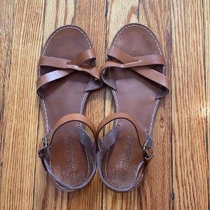 Madewell Boardwalk Crisscross Sandals - Size 8